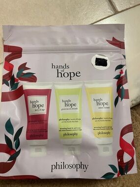 Philosophy Hands of Hope Trio - Berry (red), Green Tea (green), Lemon (yellow)